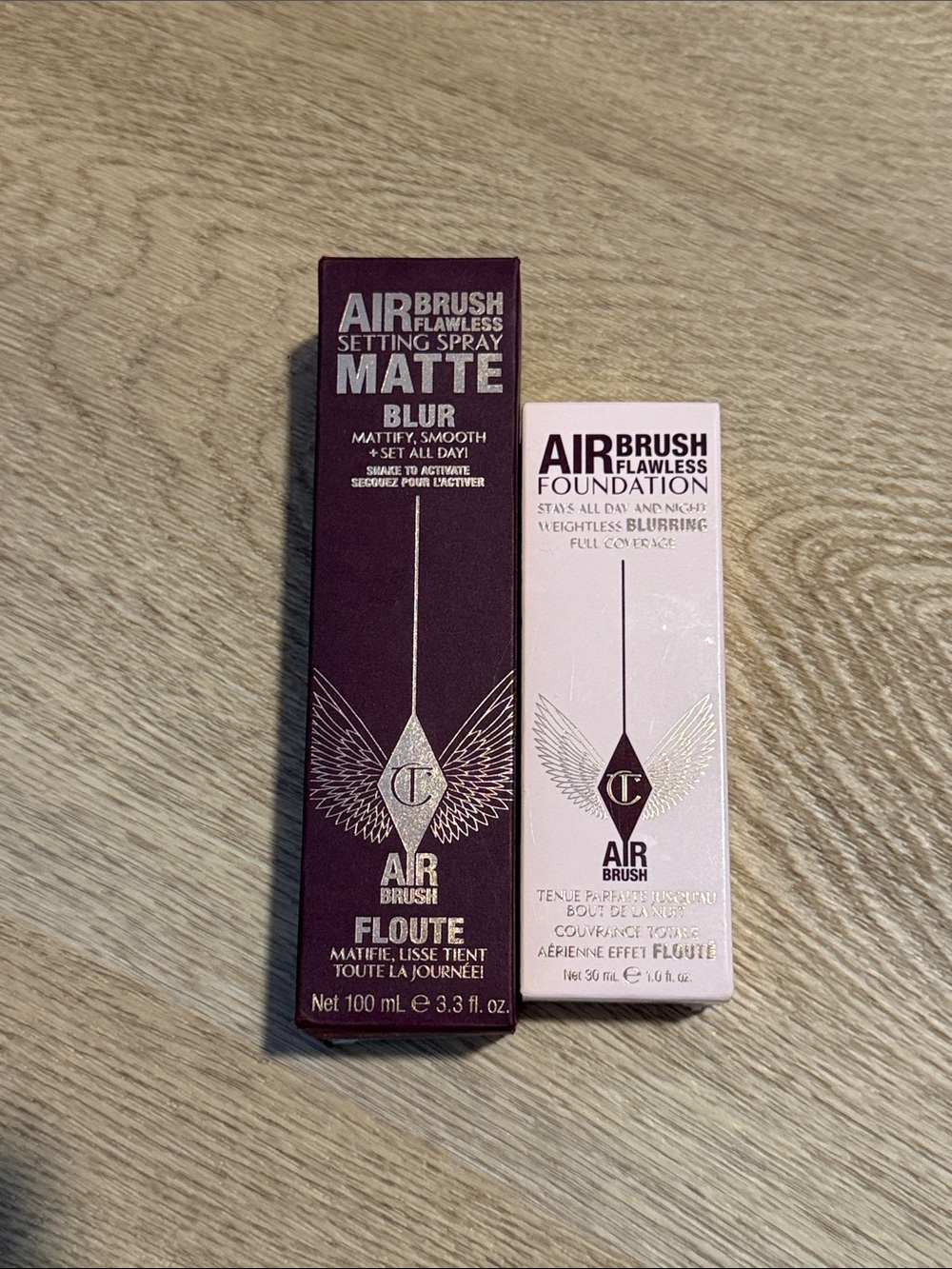 Charlotte tilbury airbrush foundation and setting spray
